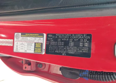 2015 Kia Soul + из США, поврежденный, VIN KNDJP3A54F7788907